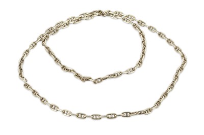 Lot 752 - Hermes Chain d'Ancre Long Necklace, silver...