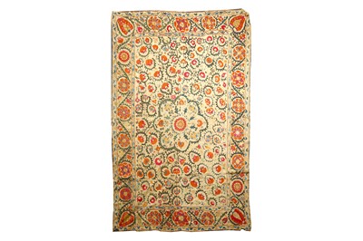 Lot 677 - A Suzani textile, late 19th century, possibly...