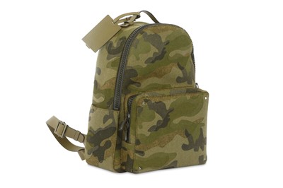 Lot 501 - Valentino Green Camouflage Felt Backpack,...