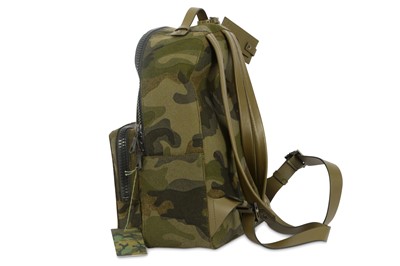 Lot 501 - Valentino Green Camouflage Felt Backpack,...