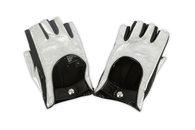 Lot 744 - Chanel Black and Silver Leather Fingerless...