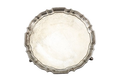 Lot 216a - A George VI sterling silver salver, Sheffield...