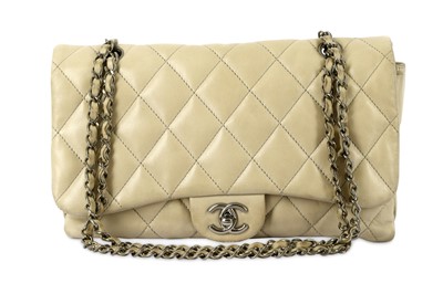 Lot 612 - Chanel Grey Triple Flap Bag, c. 2011, quilted...