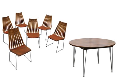 Lot 88 - HANS BRATTRUD: A Scandia Dining Table and set...