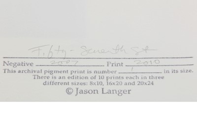 Lot 167 - Jason Langer b.1967 57TH STREET, 2007, Epson...