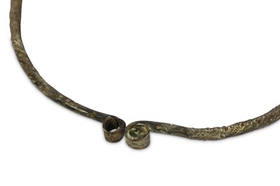 Lot 132 - A HELLENISTIC TWISTED SILVER TORC Circa 3rd -...