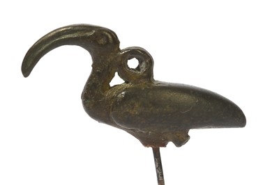 Lot 35 - AN EGYPTIAN BRONZE IBIS AMULET Late Period,...