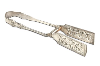 Lot 183 - A pair of William IV sterling silver asparagus...