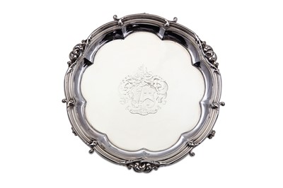Lot 297 - A George IV sterling silver small salver,...