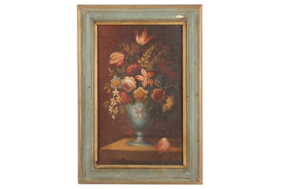Lot 560 - 19th CENTURY  Still life of flowers in a vase...