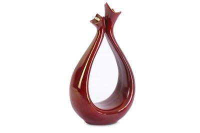Lot 847 - Rometti, a ceramic vase, Italy 1950s, red...