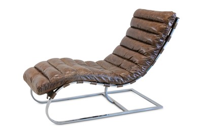 Lot 24 - MODERNIST STYLE: A Chaise, chrome-plated steel,...