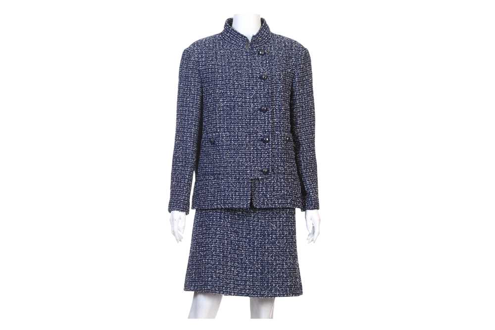 Lot 301 - Chanel Blue and White Tweed Skirt Suit, 2010s,...