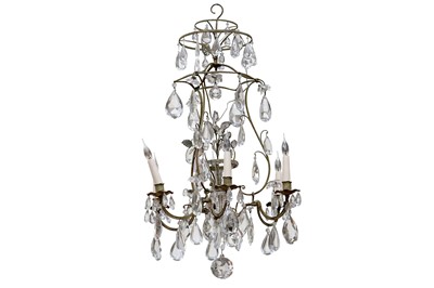 Lot 29 - MAISON BAGUES: A Chandelier, probably 1940s,...