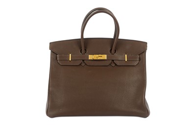 Lot 458 - Hermes Marron Fonce Togo Birkin 35, c. 2006,...