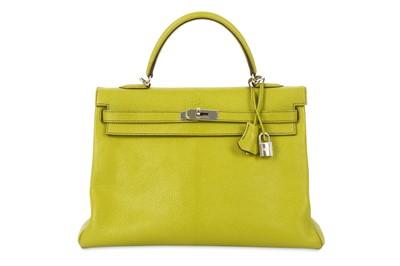 Lot 524 - Hermes Vert Anis Chevre Kelly 35, c. 2006,...