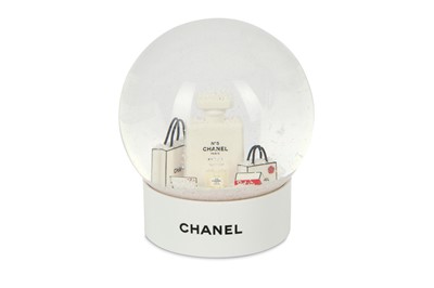 Lot 561 - Chanel Snow Globe, white base with Chanel no 5...