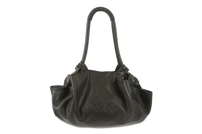 Lot 635 - Loewe Black Lambskin Bag, 2000s, silver tone...