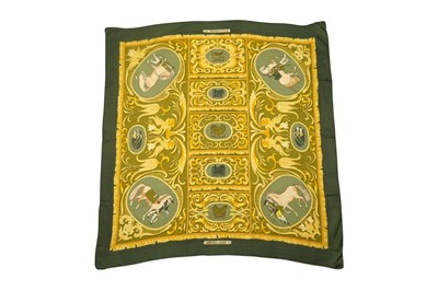 Lot 505 - Hermes 'La Presentation' Wool Scarf, designed...