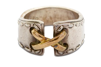 Lot 754 - Hermes Silver Corset Ring, 925 silver with...