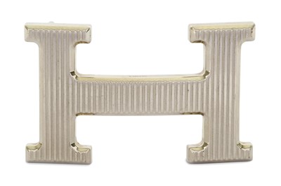 Lot 743 - Hermes Palladium Plated H Buckle, ridged...