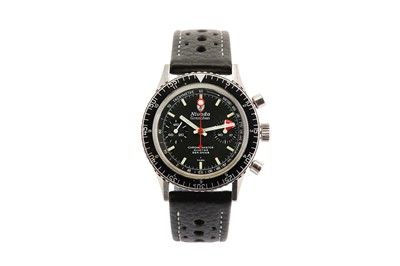 Lot 349 - NIVADA. A MEN'S STAINLESS STEEL CHRONOGRAPH...