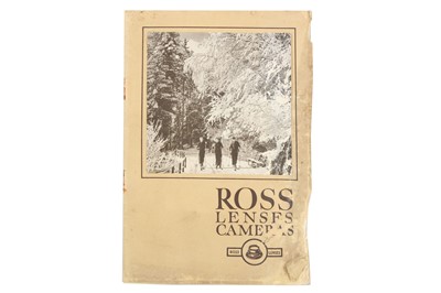 Lot 163 - A Ross London Camera & Lenses Catalogue c.1932,...