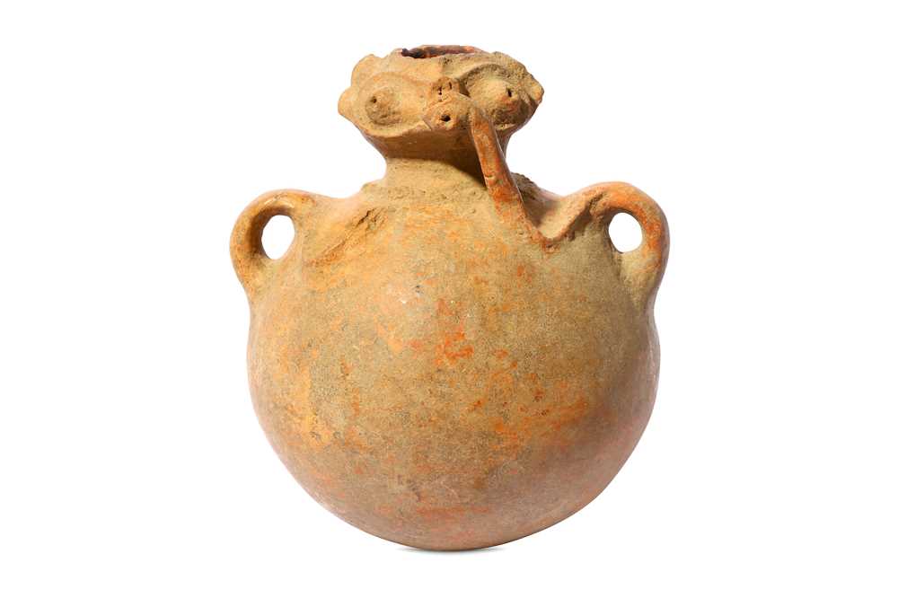 Lot 211 - A PRE-COLUMBIAN VESSEL  With a large globular...