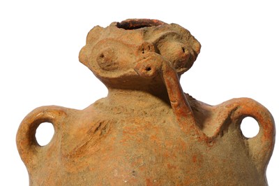 Lot 211 - A PRE-COLUMBIAN VESSEL  With a large globular...