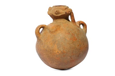 Lot 211 - A PRE-COLUMBIAN VESSEL  With a large globular...