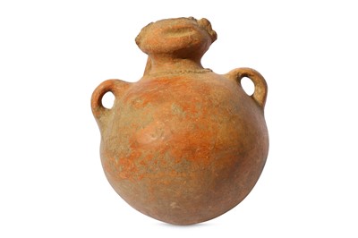 Lot 211 - A PRE-COLUMBIAN VESSEL  With a large globular...