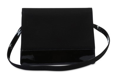Lot 668 - Chanel Black Jersey Patent Shoulder Bag, c....