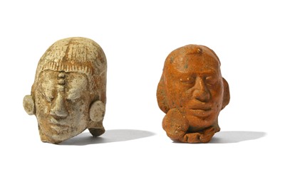 Lot 218 - TWO PRE-COLUMBIAN TERRACOTTA HEADS Including a...