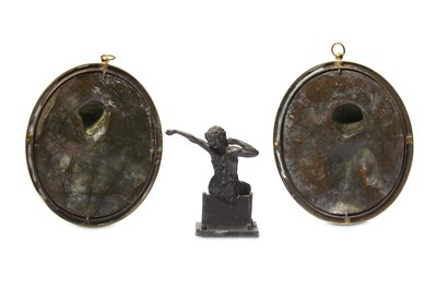 Lot 16 - A PAIR OF 19TH CENTURY BRONZE RELIEFS...