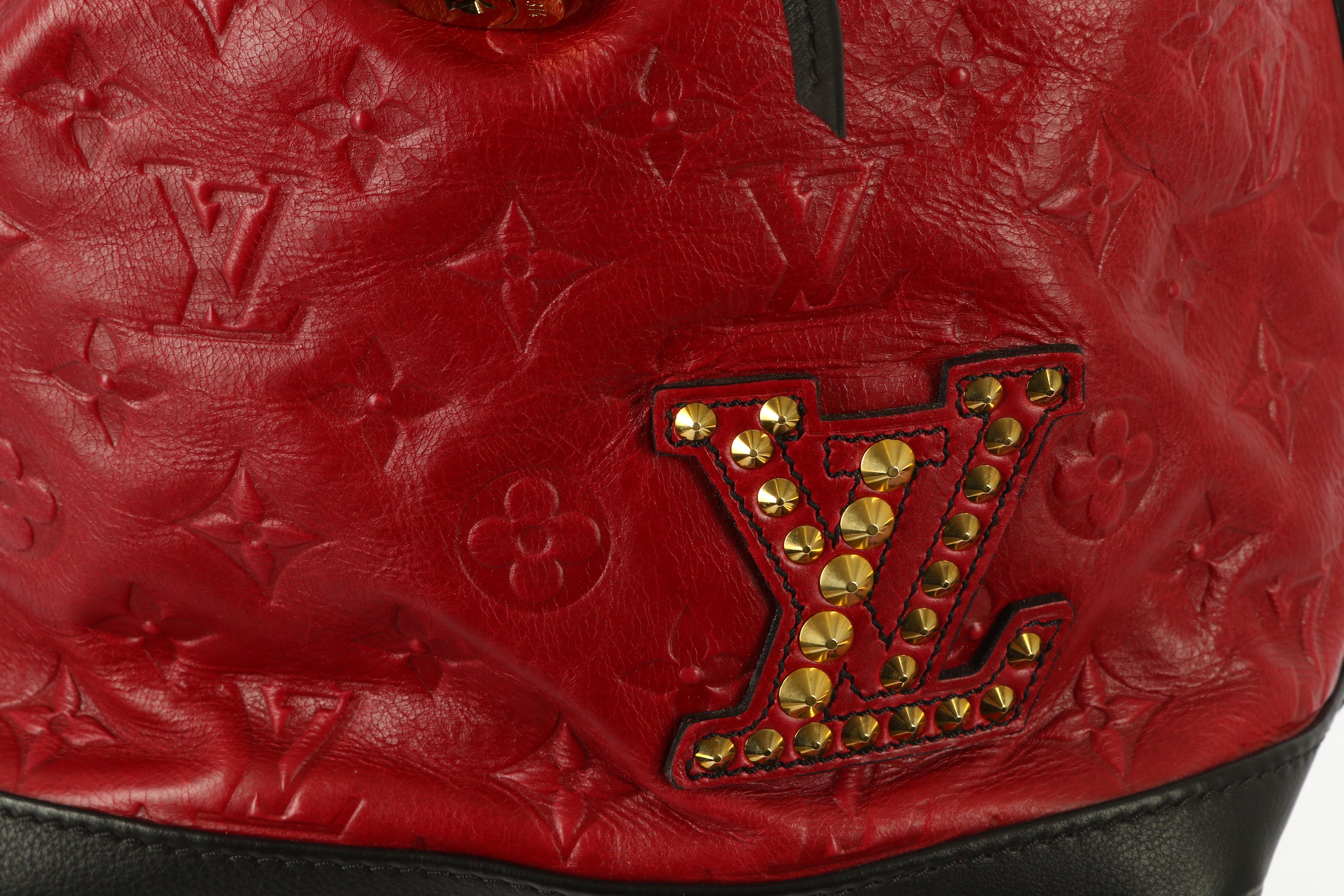 Louis Vuitton Limited Edition Monogram Double Jeu Neo Noe Cranberry Handbag