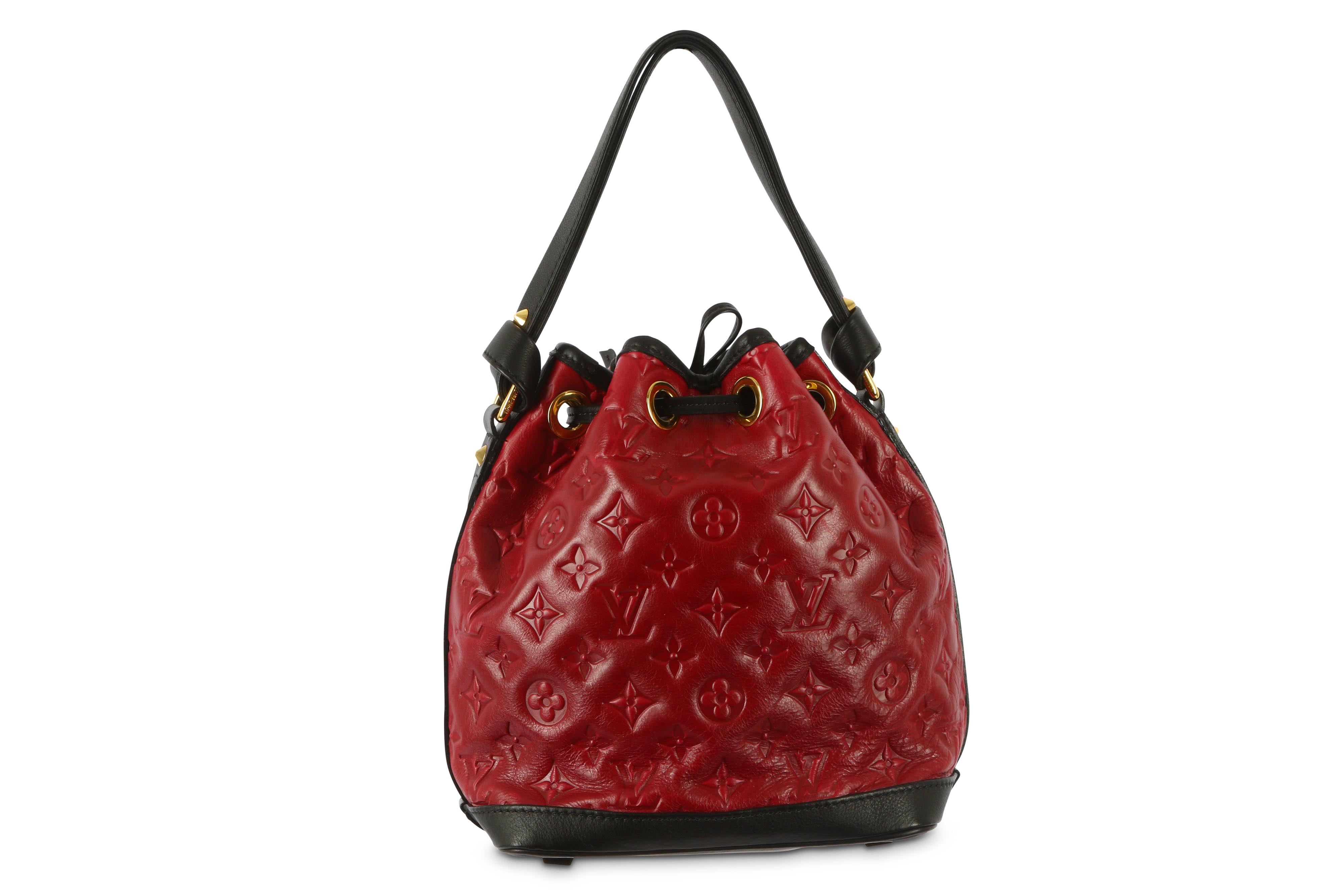 Louis Vuitton Limited Edition Monogram Double Jeu Neo Noe Cranberry Handbag