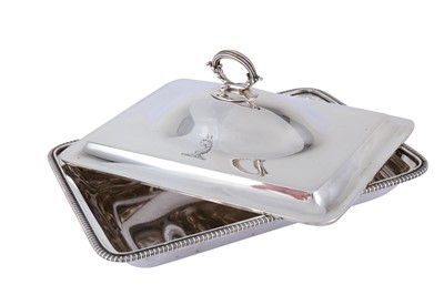 Lot 552 - A George III sterling silver entrée dish and cover, London 1802 by Timothy Renou (this mark reg. 2nd Aug 1800)