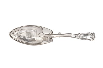 Lot 351 - A George III sterling silver whitebait fish server, London 1816 by William Eley and William Fearn