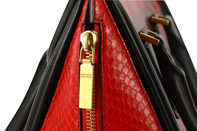 Lot 366 - Alexander McQueen Black and Red Heroine Tote,...
