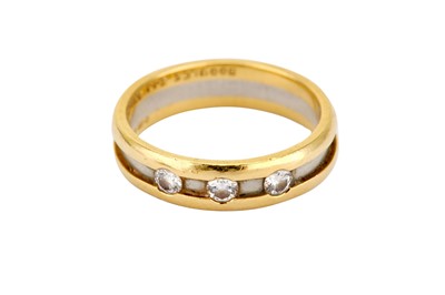 Lot 321 - A three-stone diamond ring by Boodles, the 18...