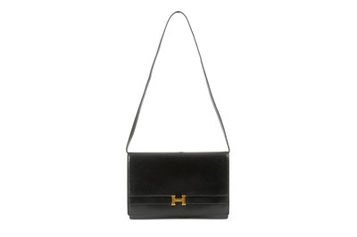 Lot 716 - Hermes Black Annie Shoulder Bag, early 1980s,...