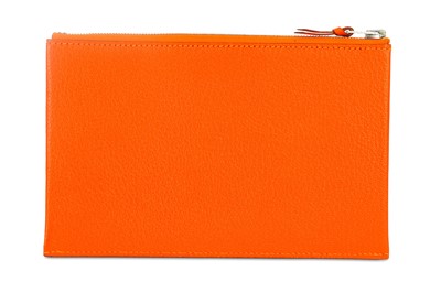 Lot 390 - Hermes Orange Chevre Wallet, c. 2002,...