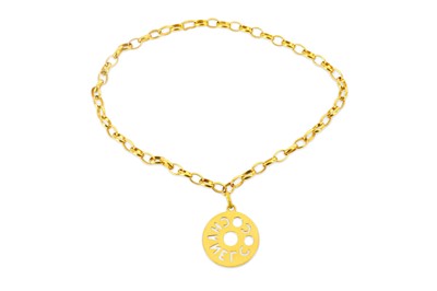 Lot 771 - Chanel Coco Round Disc Necklace, 1980s, gilt...