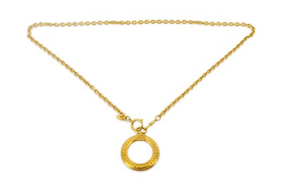 Lot 772 - Chanel Loop Pendant Necklace, c. 1981-85, gilt...