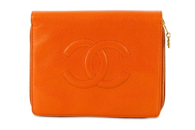 Lot 394 - Chanel Orange Caviar Jewellery Case, c....