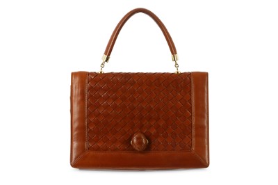 Lot 467 - Bottega Veneta Brown Intrecciato Top Handle...