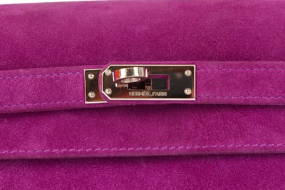 Lot 347 - Hermes Ultraviolet Doblis Kelly Pochette,...