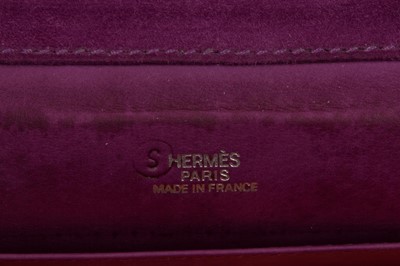 Lot 347 - Hermes Ultraviolet Doblis Kelly Pochette,...