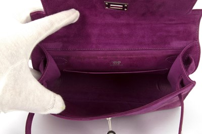 Lot 347 - Hermes Ultraviolet Doblis Kelly Pochette,...