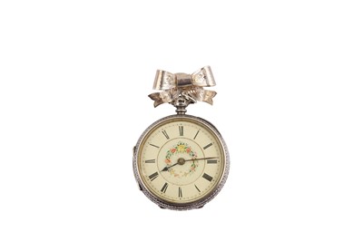 Lot 594 - A VERGE SILVER POCKET WATCH FROM 1870's